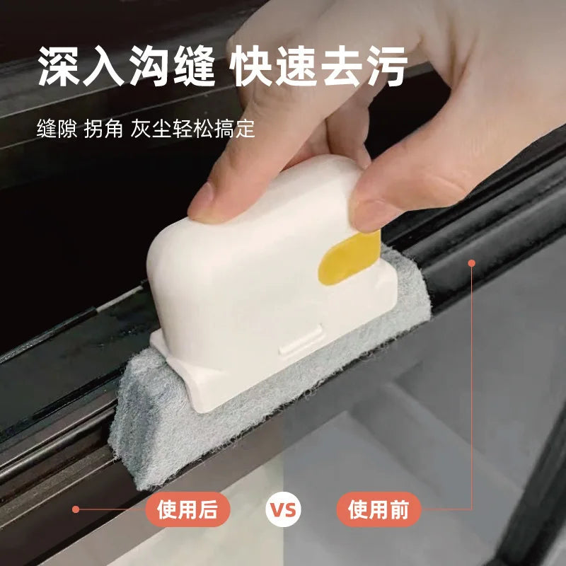 Multi-Purpose Window Groove Cleaning Brush – Door Gap, Keyboard & Kitchen Slot Cleaner Tool