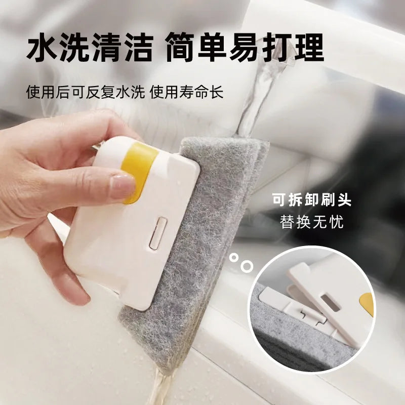 Multi-Purpose Window Groove Cleaning Brush – Door Gap, Keyboard & Kitchen Slot Cleaner Tool